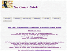 Tablet Screenshot of classicsaluki.com